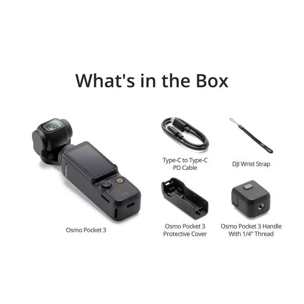 Last day of the limited-time special offer DJI Pocket 3 4K Handheld Camera: USB-C, Image Stabilization, 2" Screen