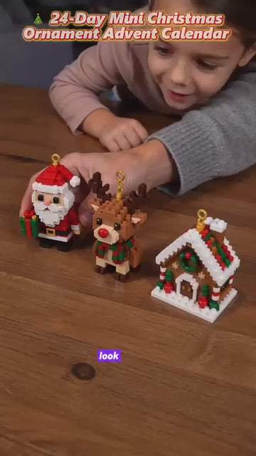 ⏳ Last day to save 49%Each one can be made for just $1-🎄 24-Day Mini Christmas Ornament Advent Calendar | 24 unique festive buildable designs with hanging loops—perfect for decorating Christmas trees, wreaths, and holiday displays 🧱