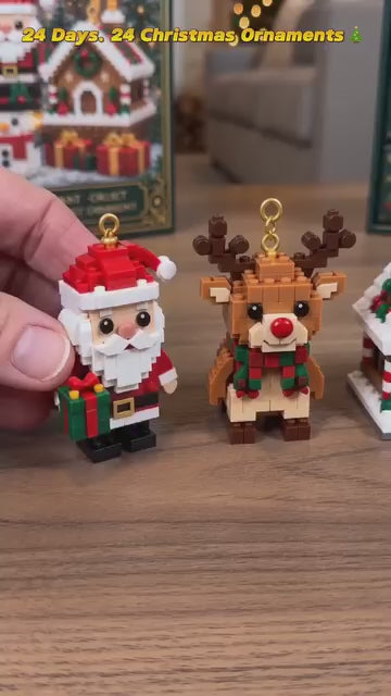 ⏳ Last day to save 49%Each one can be made for just $1-🎄 24-Day Mini Christmas Ornament Advent Calendar | 24 unique festive buildable designs with hanging loops—perfect for decorating Christmas trees, wreaths, and holiday displays 🧱