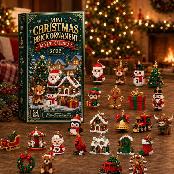⏳ Last day to save 49%Each one can be made for just $1-🎄 24-Day Mini Christmas Ornament Advent Calendar | 24 unique festive buildable designs with hanging loops—perfect for decorating Christmas trees, wreaths, and holiday displays 🧱